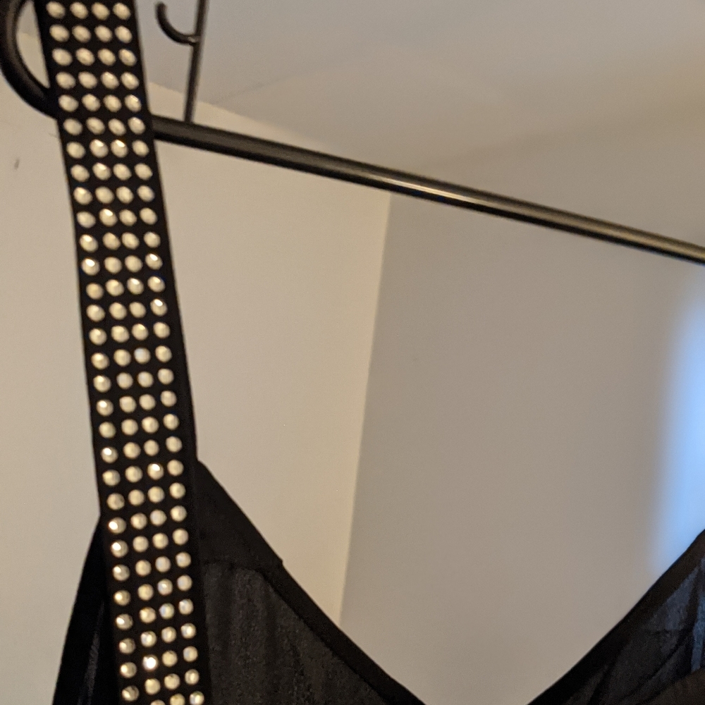 Micheal kor top wBlack and rhinestone straps
